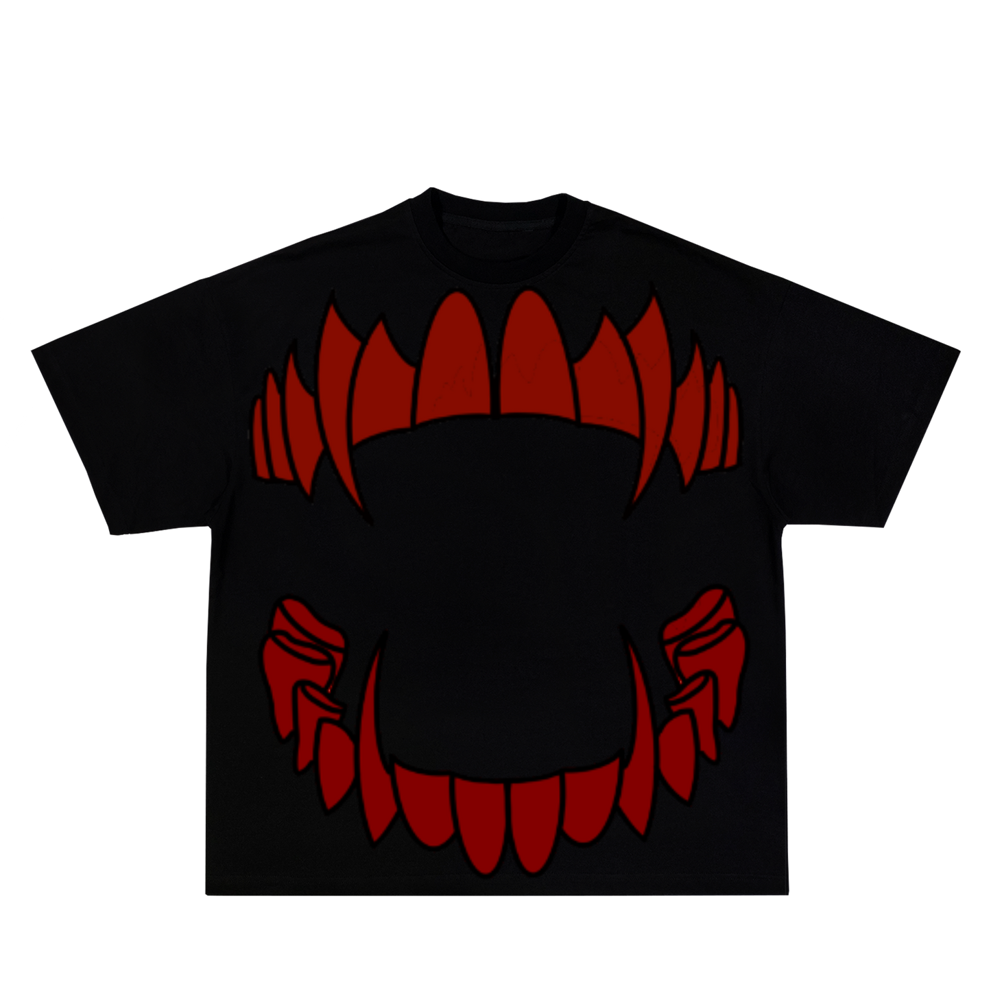 Oversized Box Tee VAMP TEETH Red