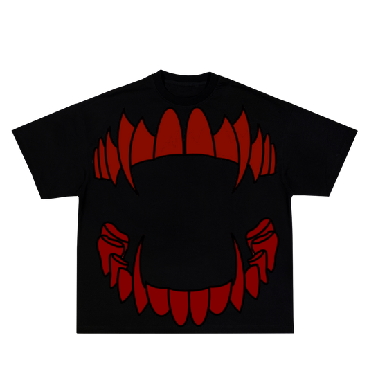 Oversized Box Tee VAMP TEETH Red