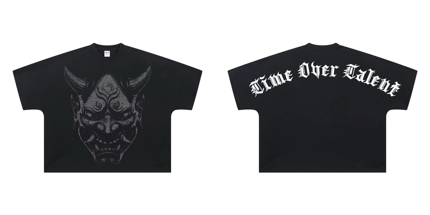 Oni Mask Cropped Tee